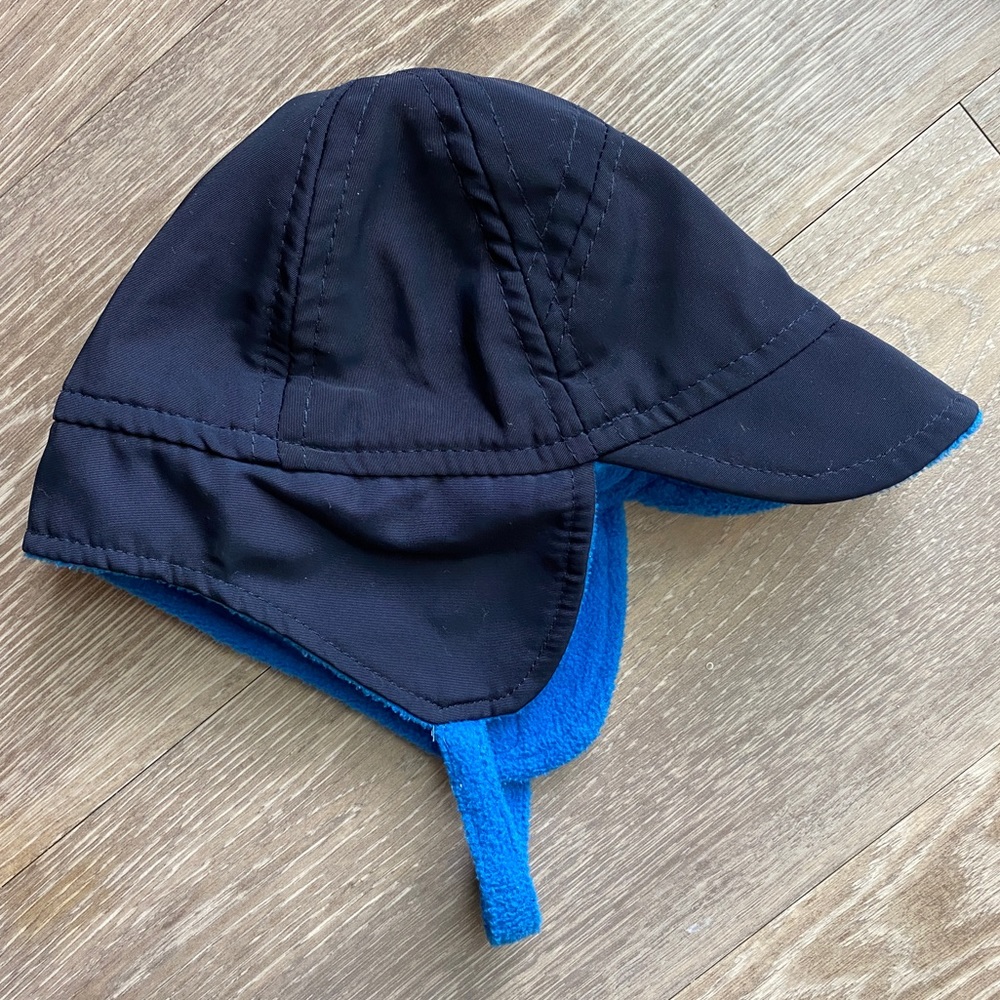 Infant Winter Hat w/ Fleece Lining - Navy Blue - Size 12-24 M